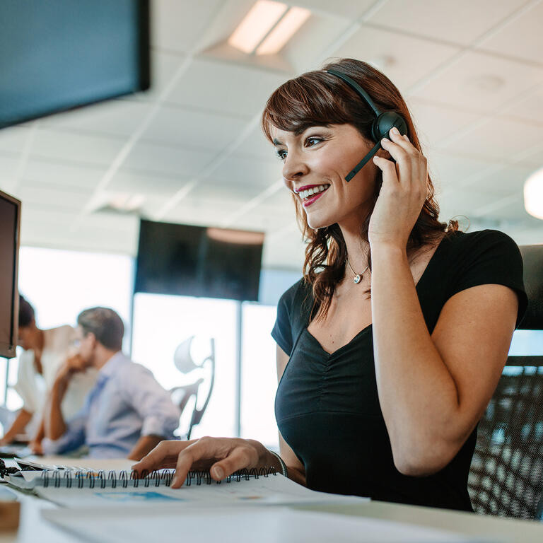 woman working